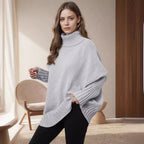 Damen Oversize Rollkragenpullover mit strukturiertem Strick R&B