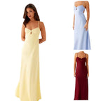 Damen Abendkleid mit verführerischem Spaghettiträger-Design und elegantem Schlitz EB