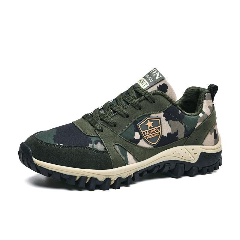 Damen Sportliche Camouflage-Sneaker mit rutschfestem Profil und dämpfendem Fußbett
