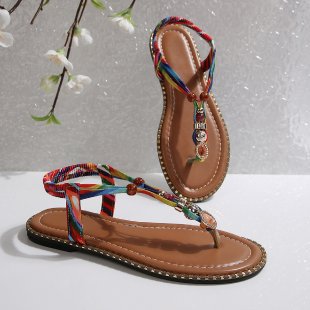 Damen Glitzernde Zehentrenner-Sandalen mit luxuriösen Schmuckdetails R&B