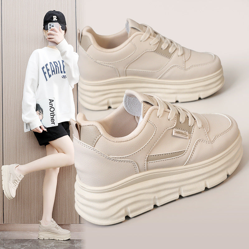 Damen modische Plateau-Sneaker mit dämpfendem Sohlenprofil und strukturiertem Obermaterial R&B