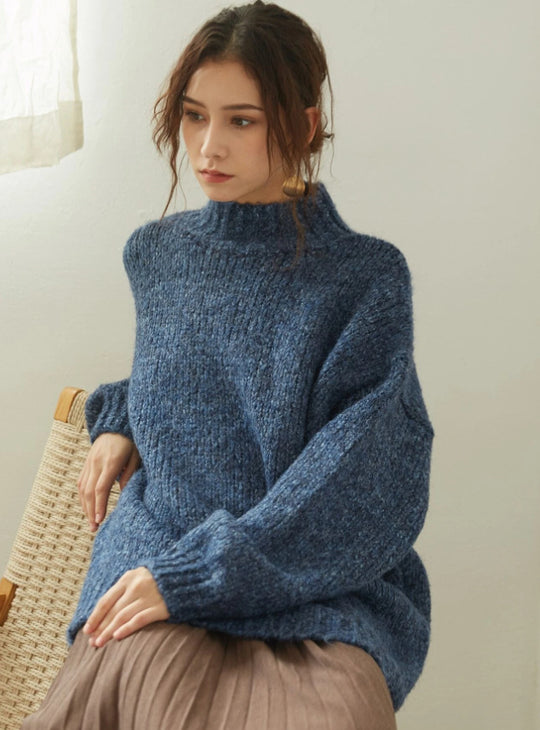 Damen Grobstrick Pullover R&B