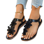 Damen Sandalen mit floralem Dekor und strapazierfähigem Fersenteil R&B