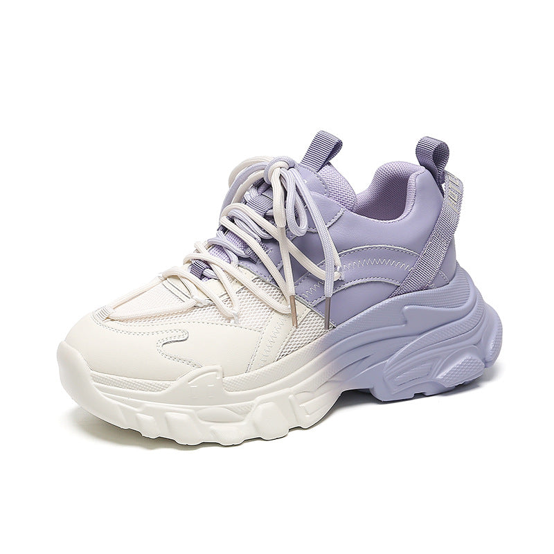 Damen Chunky Sport-Sneaker mit atmungsaktivem Obermaterial und elastischem Schnürsystem R&B
