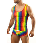 Herren nan eng anliegendes Unterwäsche-Set mit Tanktop und formendem Boxerbrief aus Stretchjersey R&B