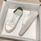 Damen sportliche Slip-On Sneakers mit satiniertem Obermaterial R&B
