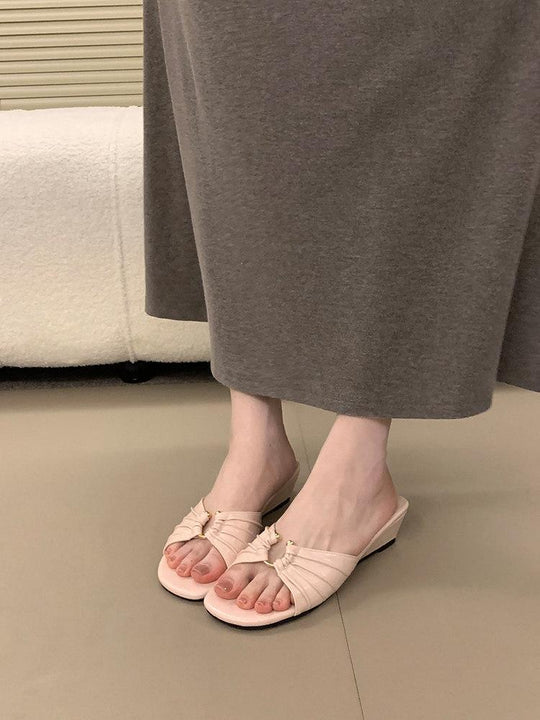 Damen Elegante Mules mit modischem Knoten-Design R&B