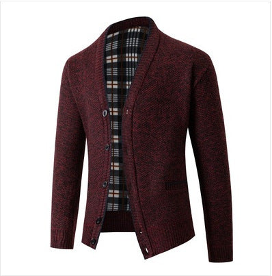 Herren Strickjacke kariert elegant