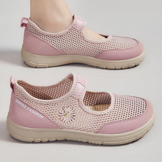 Damen Bequeme Slip-On Freizeitschuhe mit elastischem Einsatz R&B