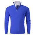 Herren eleganter Stehkragenpullover mit Reißverschluss