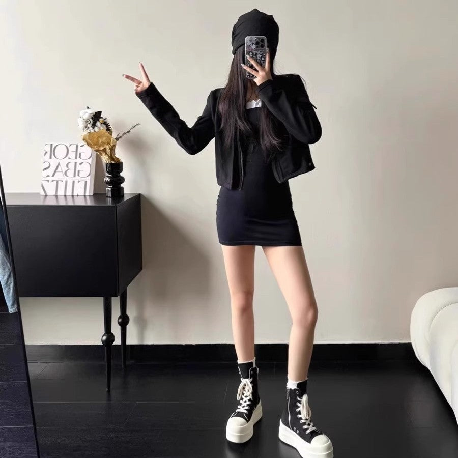 Damen High-Top Plateau Sneakers mit Reißverschluss R&B