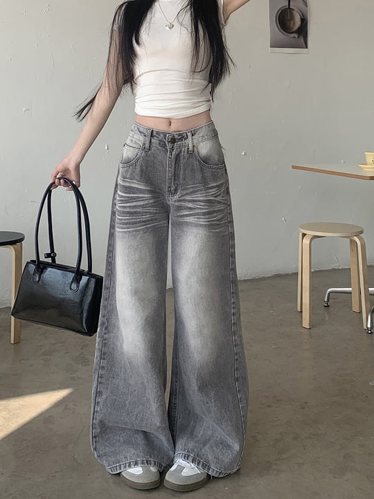 Damen Palazzo-Jeans im angesagten vintage Look mit weitem Bein R&B