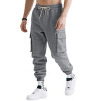 Herren Cargo-Jogginghose mit seitlichen Reißverschlusstaschen und elastischem Bund R&B
