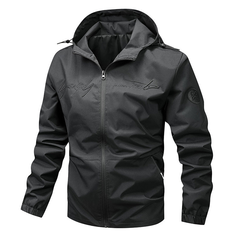 Herren wetterfeste Leichtjacke mit innovativem Kapuzensystem R&B