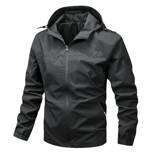 Herren wetterfeste Leichtjacke mit innovativem Kapuzensystem R&B