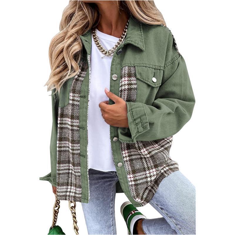 Damen modische Overshirt-Jacke R&B