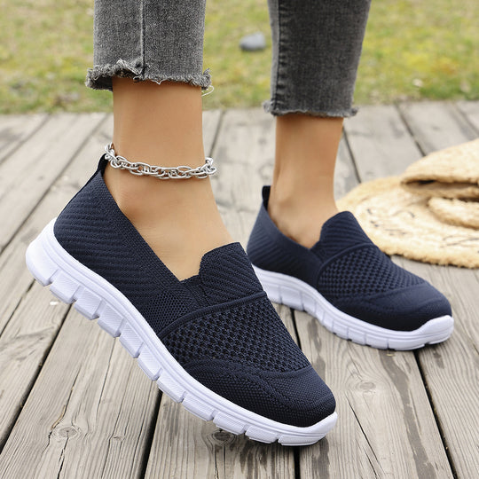 Damen Atmungsaktive Slip-On Sneakers mit elastischem Einsatz R&B