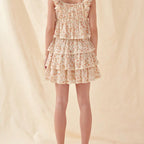 Damen schwingender Minirock mit floralen Rüschendetails R&B