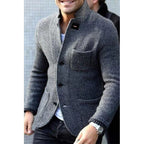 Herren modischer Blazer mit strukturiertem Stoff