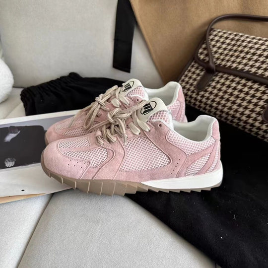 Damen Sportliche Sneakers mit atmungsaktiver Mesh-Oberfläche und rutschfester Laufsohle R&B