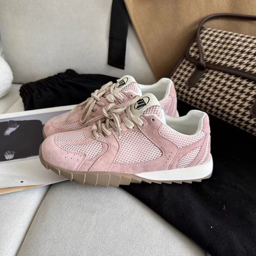 Damen Sportliche Sneakers mit atmungsaktiver Mesh-Oberfläche und rutschfester Laufsohle R&B