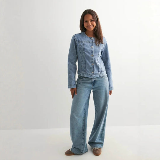 Damen zeitlose Denim-Jacke im modernen Schnitt R&B
