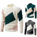 Herren modischer Rollkragenpullover mit modernem Grafikdesign R&B