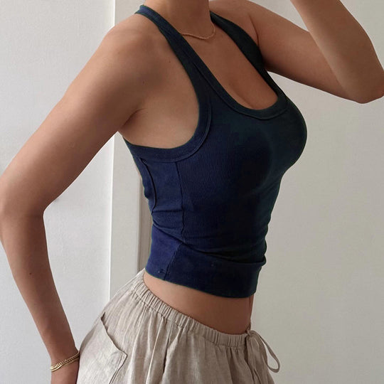 Damen Sportliches Tanktop mit rückenfreier Gestaltung R&B