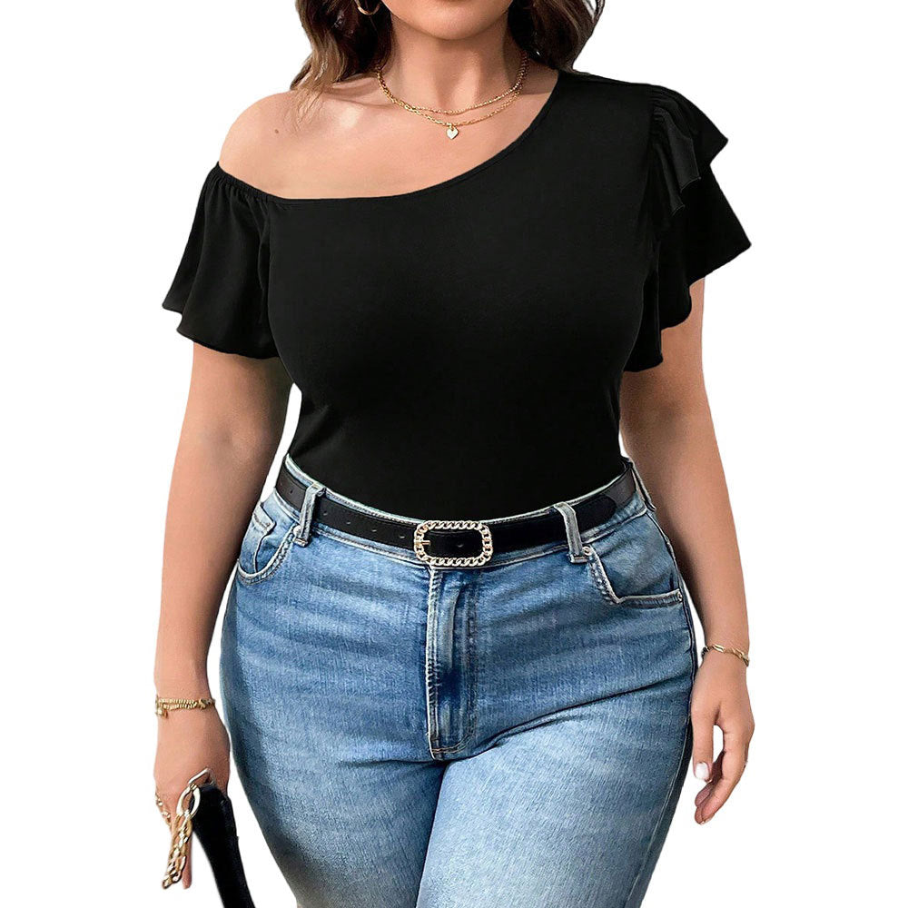 Damen Off-Shoulder Body mit Rüschendetail R&B