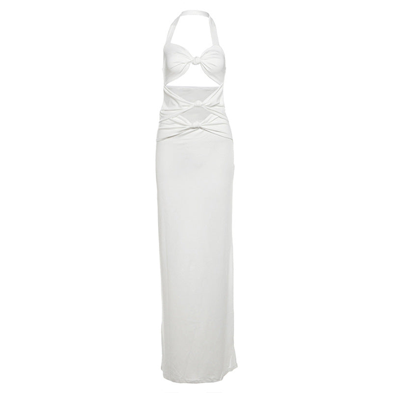 Damen Elegantes Maxikleid mit raffinierten Cut-Outs und Wickeldetails R&B