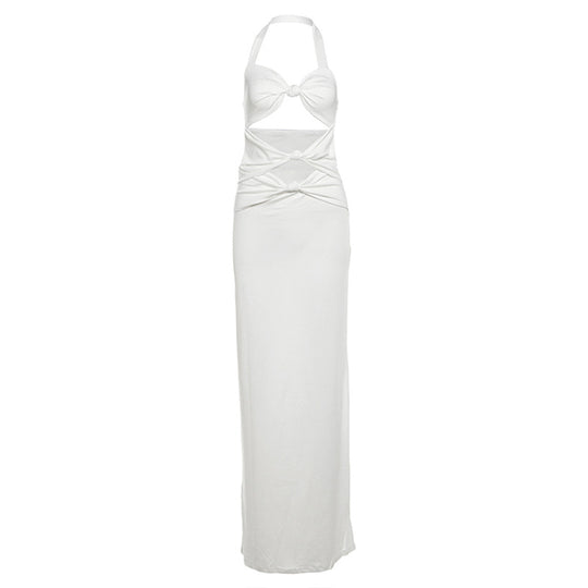 Damen Elegantes Maxikleid mit raffinierten Cut-Outs und Wickeldetails R&B