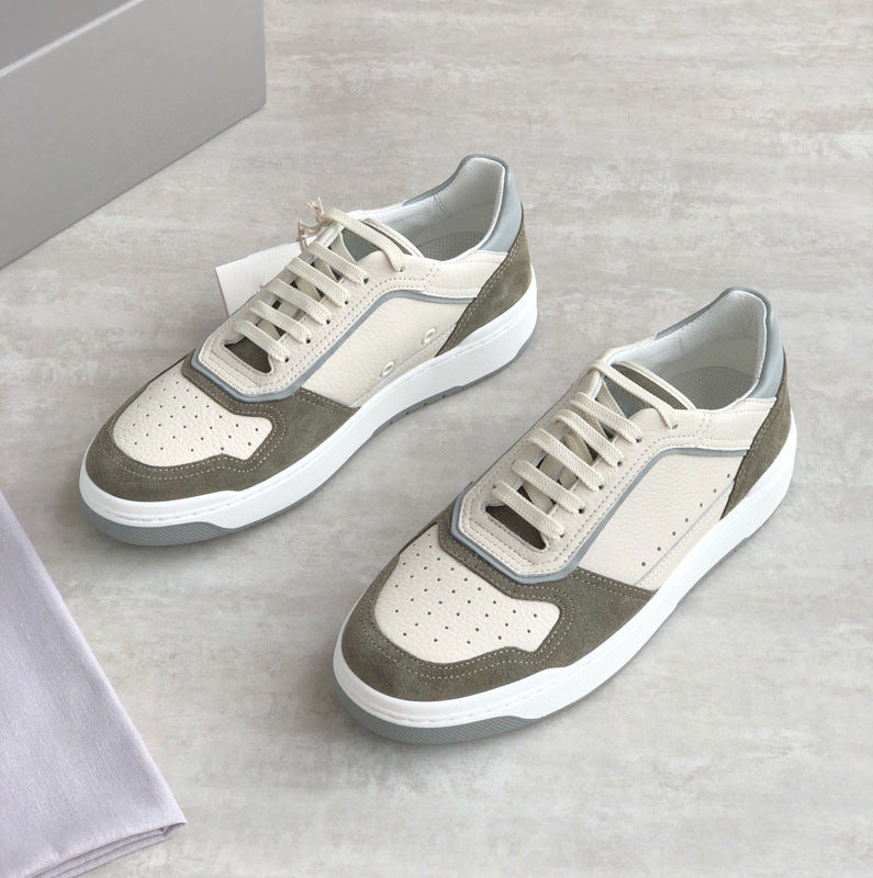Damen Sportliche Leder Sneakers mit modischem Design und atmungsaktiver Oberflächenstruktur R&B