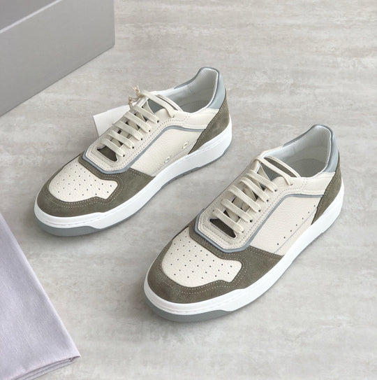 Damen Sportliche Leder Sneakers mit modischem Design und atmungsaktiver Oberflächenstruktur R&B
