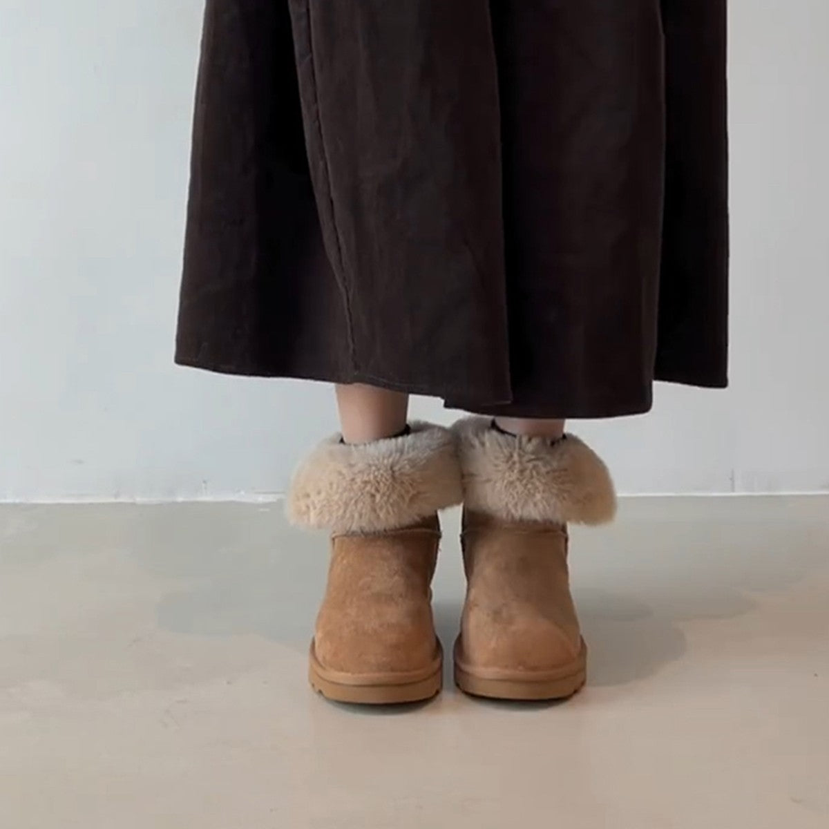 Damen Kuschelige Winterboots mit weichem Kunstfellkragen und robuster Sohle R&B