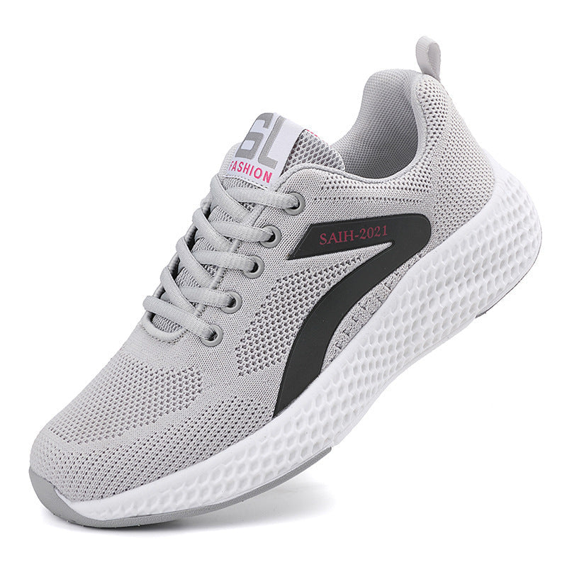 Damen nan nahtloser Strick-Sneaker mit elastischem Einstieg, Waben-Zwischensohle und anatomischem Komfortfußbett R&B
