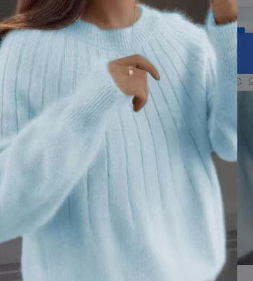 Damen Weicher Rippstrickpullover | Große Größen