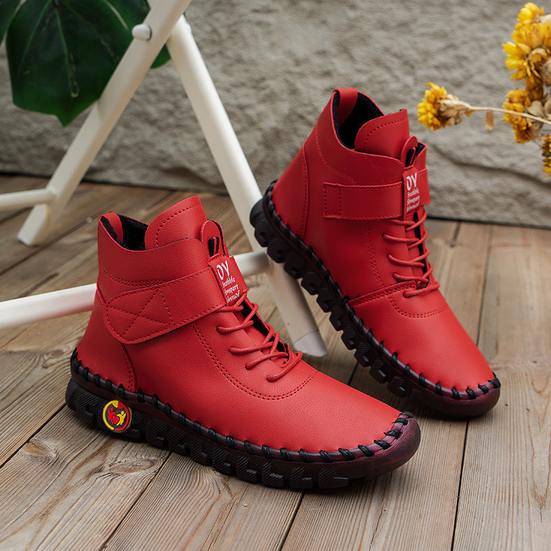 Damen klassische Schnürstiefel mit funktionalem Design und hochwertiger Lederausstattung EB