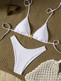 Damen Triangel-Bikini mit dekorativem Sternen-Detail R&B