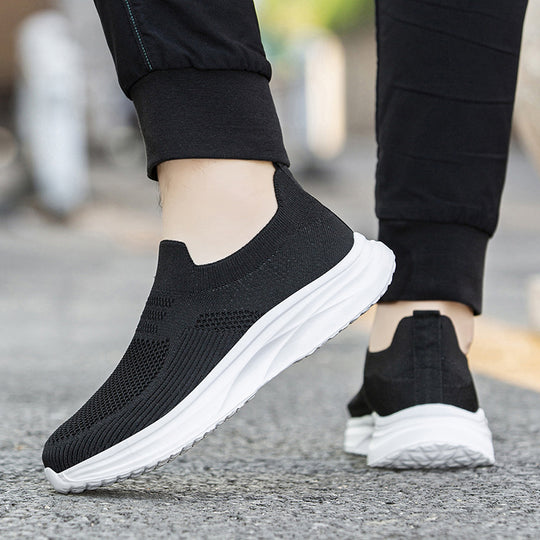 Damen Sportliche Slip-On Sneakers mit atmungsaktivem Obermaterial und dämpfender Sohle R&B