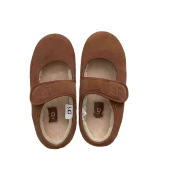 Damen Hausschuhe mit verstellbarem Riemen und weichem Fleecefutter R&B