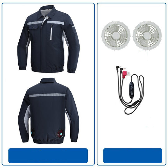Herren nan atmungsaktive Arbeitsjacke mit integrierten Rückenlüftern und reflektierenden Streifen R&B