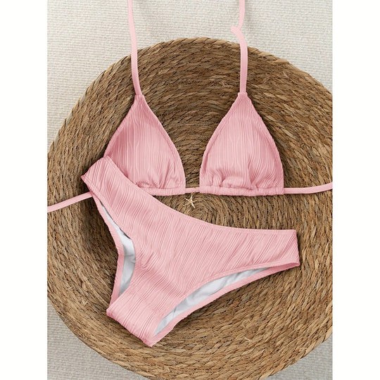 Damen Triangel-Bikini mit raffinierter Rippstruktur R&B