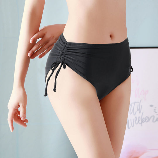 Damen Hochgeschnittene Bikinihose mit Raffung R&B