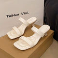 Damen elegante Plateau-Sandalen mit breiten Riemen und komfortablem Blockabsatz R&B