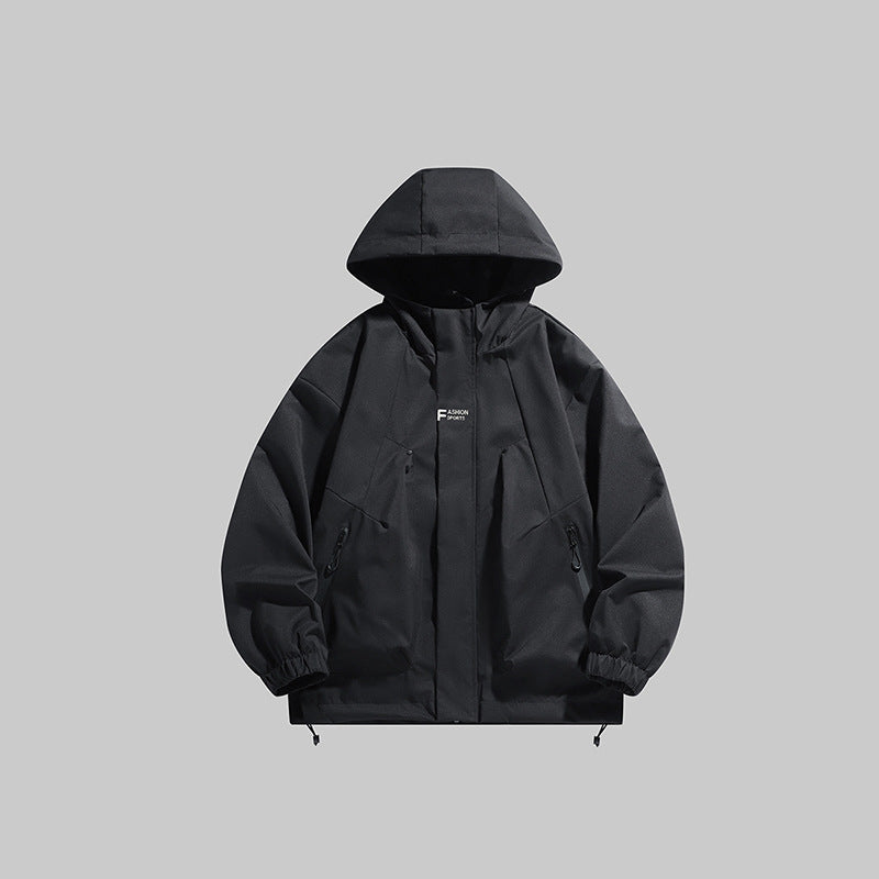 Herren multifunktionale Winterjacke mit isolierendem Fleecefutter und verstellbarer Kapuze R&B