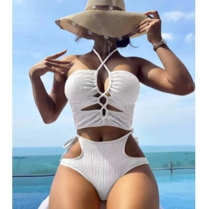 Damen Bikini-Set mit raffiniertem Cut-Out und hohem Taillenschnitt R&B
