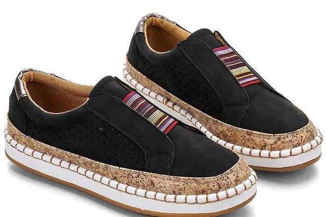 Damen Atmungsaktive Slip-On Sneakers mit modischem Lochdesign R&B