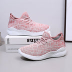 Damen Atmungsaktive Freizeit-Sneaker mit modischem Strickdesign R&B