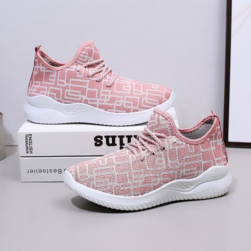 Damen Atmungsaktive Freizeit-Sneaker mit modischem Strickdesign R&B