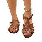 Damen Geflochtene Sandalen mit verstellbarem Riemen R&B